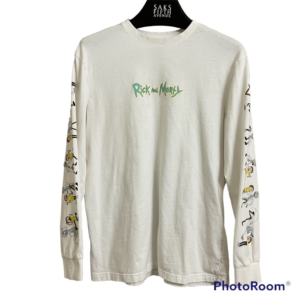 Rick and Morty Divided H&M Cartoon Network long sleeve graphic tee - size M